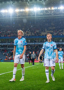 Morten Thorsby and Mats Møller Dæhli of Norway look