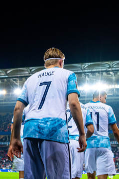 Jens Petter Hauge of Norway at half-time
