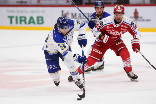 Leksands Justin Kloos och Timrås Jacob Blomqvist