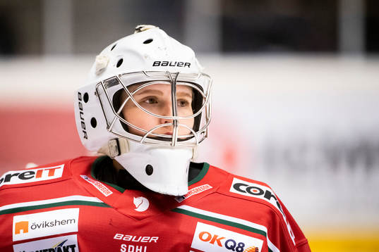 Modos målvakt Viktorije Svejdova värmer upp
