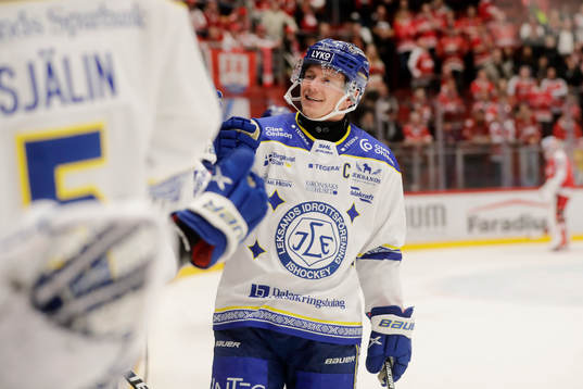 Leksands Patrick Zackrisson jublar