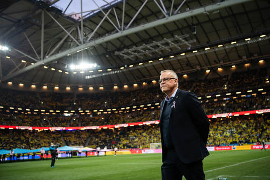 head coach Janne Andersson of Sweden