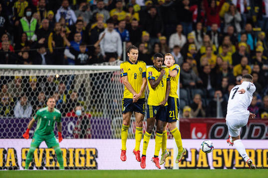 Albin Ekdal, Alexander Isak and Dejan Kulusevski of Sweden