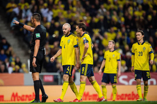 Marcus Danielson, Albin Ekdal and Kristoffer Olsson of