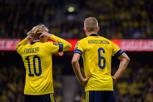 Emil Forsberg and Ludwig Augustinsson of Sweden