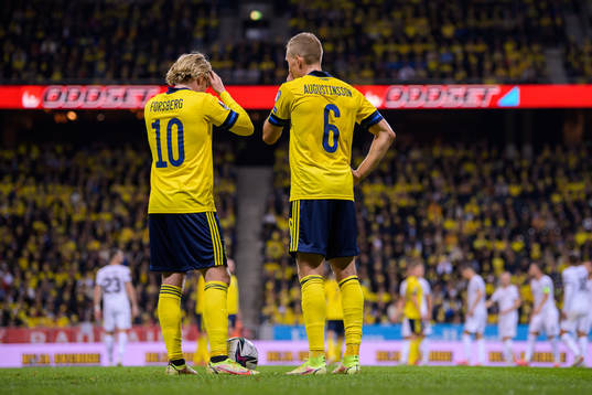 Emil Forsberg and Ludwig Augustinsson of Sweden