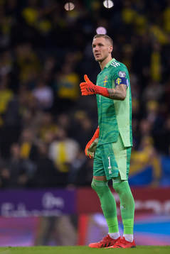 Goalkeeper Robin Olsen of Sweden