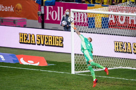 goalkeeper Robin Olsen of Sweden