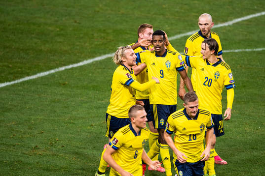 Alexander Isak, Emil Forsberg, Dejan Kulusevski and