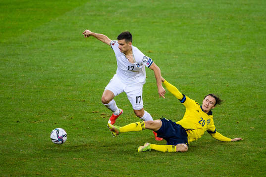 Florian Loshaj of Kosovo against Kristoffer Olsson of Sweden