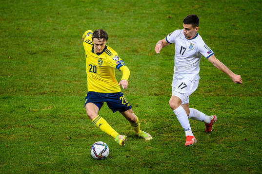 Kristoffer Olsson of Sweden and Florian Loshaj of Kosovo