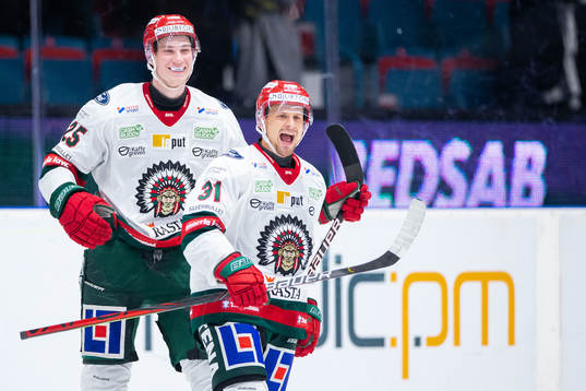 Frölundas Nicklas Lasu  jublar