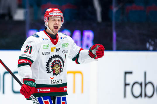 Frölundas Nicklas Lasu jublar