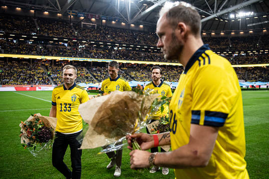 Former national football players Sebastian Larsson, Mikael