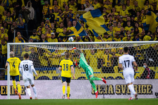 goalkeeper Robin Olsen of Sweden