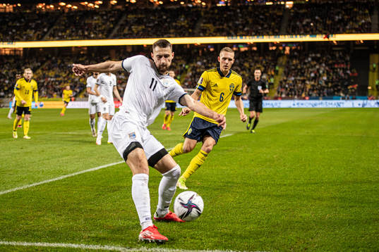 Elbasan Rashani of Kosovo and Ludwig Augustinsson of Sweden