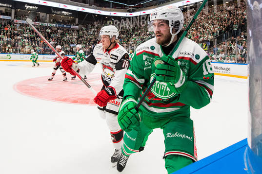 Malmö Redhawks Marcus Sylvegård och Rögles Dennis