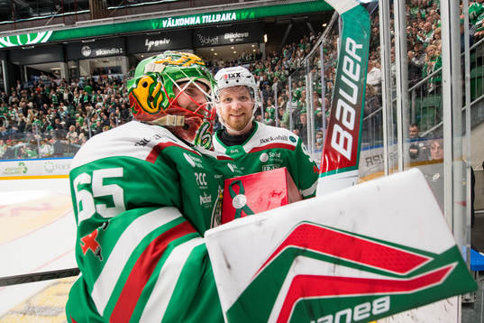 Rögles målvakt Christoffer Rifalk och Ted Brithén