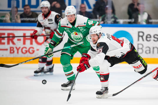 Malmö Redhawks Carl Persson och Rögles Oskar Stål