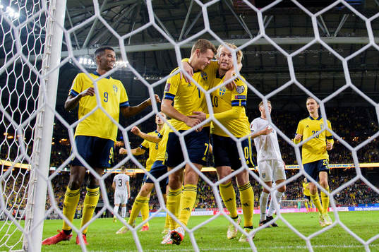 Alexander Isak, Viktor Claesson Kristoffer Olsson and Emil