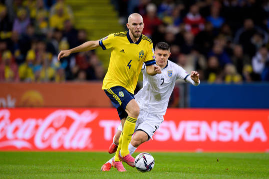 Marcus Danielson of Sweden and Milot Rashica of Kosovo