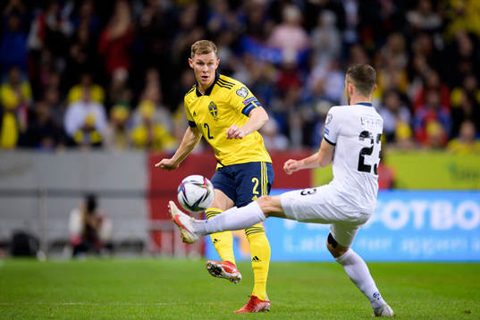 Emil Krafth of Sweden and Zymer Bytyqi of Kosovo