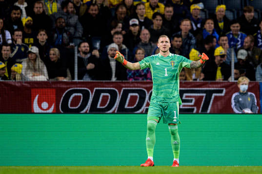 Goalkeeper Robin Olsen of Sweden