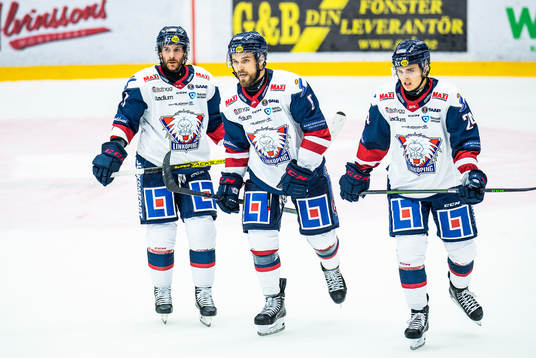 Linköpings Brian Gibbons, Craig Shira och Elliot Ekmark