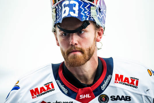 Linköpings målvakt Marcus Högberg deppar
