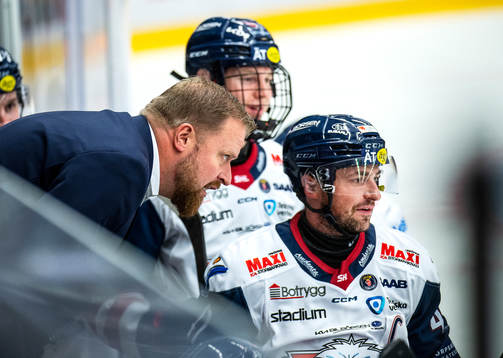 Linköpings tränare Klas Östman och Broc Little