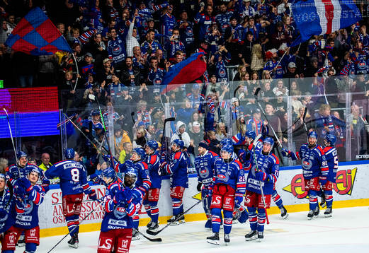 Oskarshamns spelare jublar