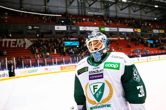 Färjestads målvakt Dominik Furch