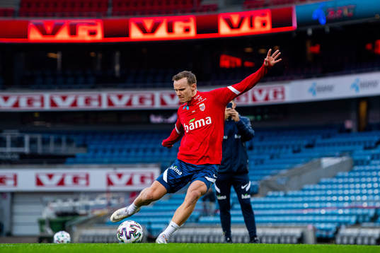Marius Lode of the Norwegian national football team