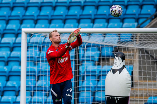 Goalkeeper Viljar Myhra of the Norwegian national football
