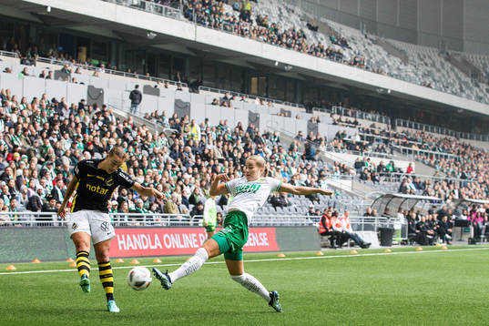 s Jenny Danielsson och Hammarbys Eva Nyström