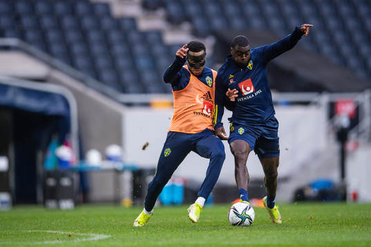 Martin Olsson and Ken Sema of the Swedish national football