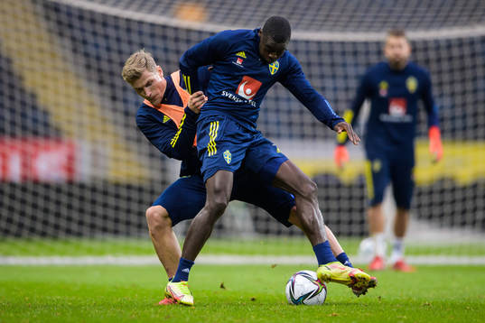 Carl Starfelt and Ken Sema of the Swedish national football