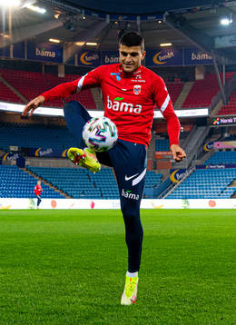 Mohamed Elyounoussi of the Norwegian national football team