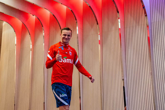 Marius Lode of the Norwegian national football team