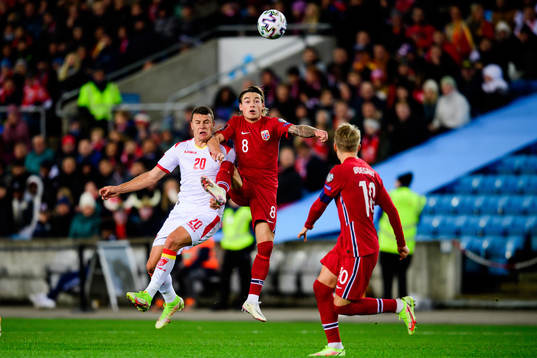 Milutin Osmajic of Montenegro and Patrick Berg of Norway