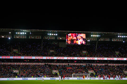 Spectators in the stands