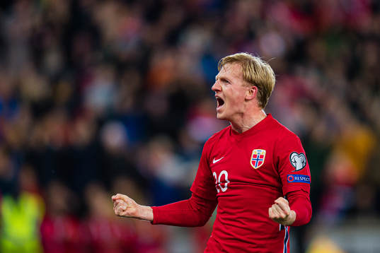 Mats Møller Dæhli of Norway celebrates