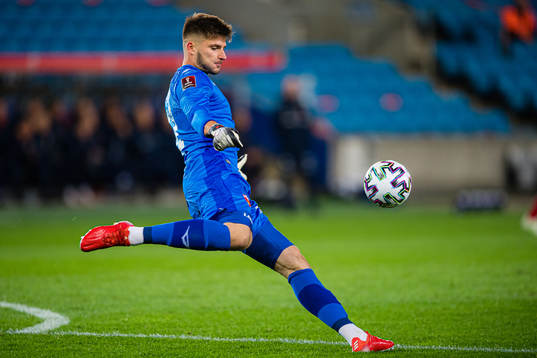 Goalkeeper Matija Sarkic of Montenegro