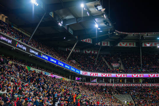 Spectators in the stands