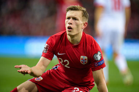 Marcus Holmgren Pedersen of Norway reacts