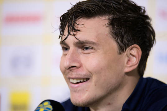 Bläddra bland fler bilder av Football, FIFA World Cup Qualifier, Sweden, press conference