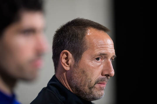 Head coach John van't Schip of the Greek national football