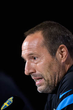 Head coach John van't Schip of the Greek national football