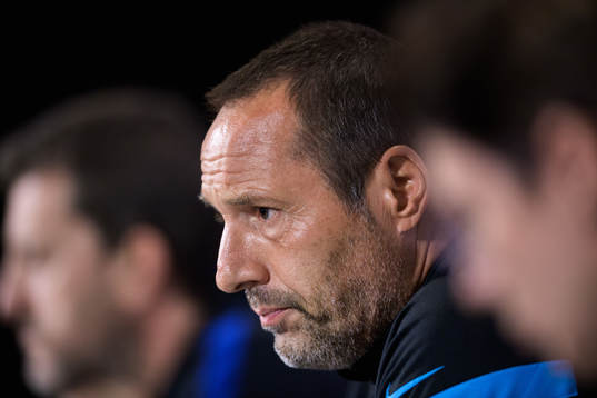 Head coach John van't Schip of the Greek national football