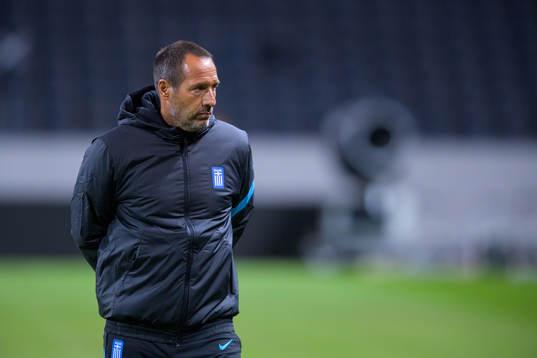 Head coach John van't Schip of the Greek national football